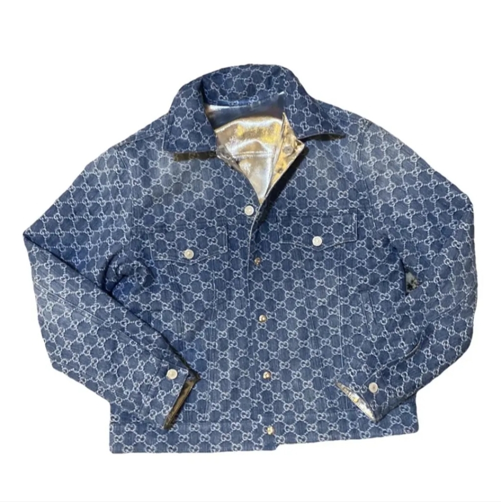 GUCCI Reversible GG Metallic DenimJacket